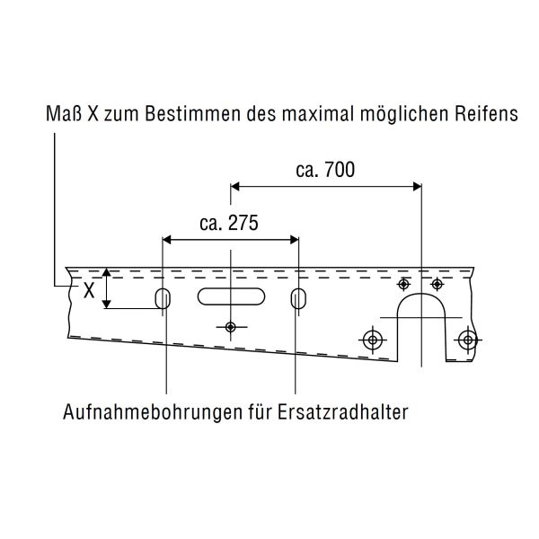 AL-KO Ersatzradhalter 1465-1815 mm