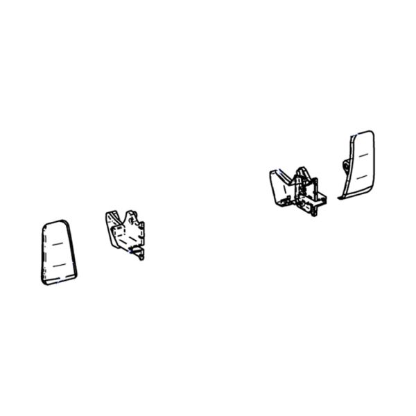 Frontblendenendkappen TO 8000 anthrazit, Satz links und rechts