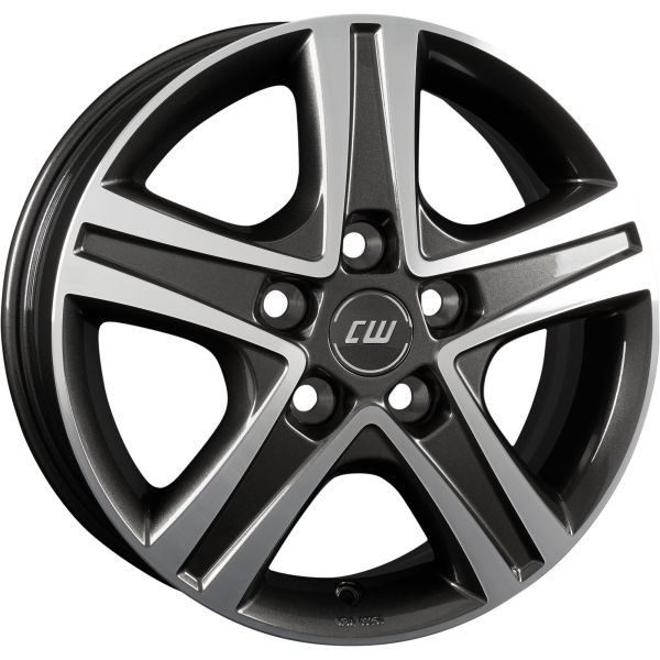 Aluminiumfelge Borbet CWD, mistral anthracite polished glossy, 16" für Fiat Ducato mit Light-Chassis ab Bj. 2006/07