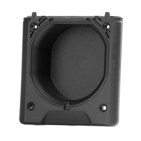 Leerdose tief mit geschlossener Rückwand schwarz, mit Magnetverschluss