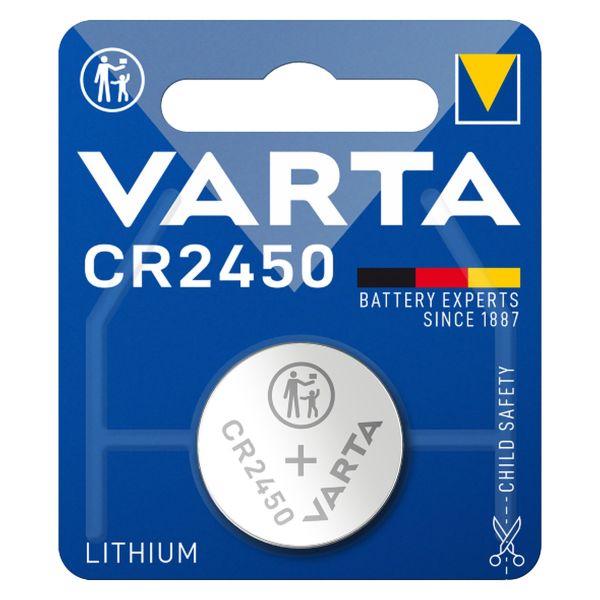 VARTA Hightech-Lithium-Knopfzelle, Lithium Coin CR2450