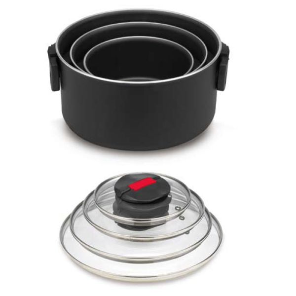 Ballarini Click&Cook Kochtopf mit Glasdeckel ø 16 cm