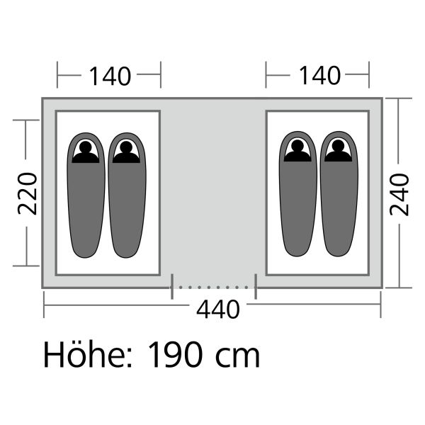 Vis-a-Vis Zelt Goose 440 x 190 x 240 cm