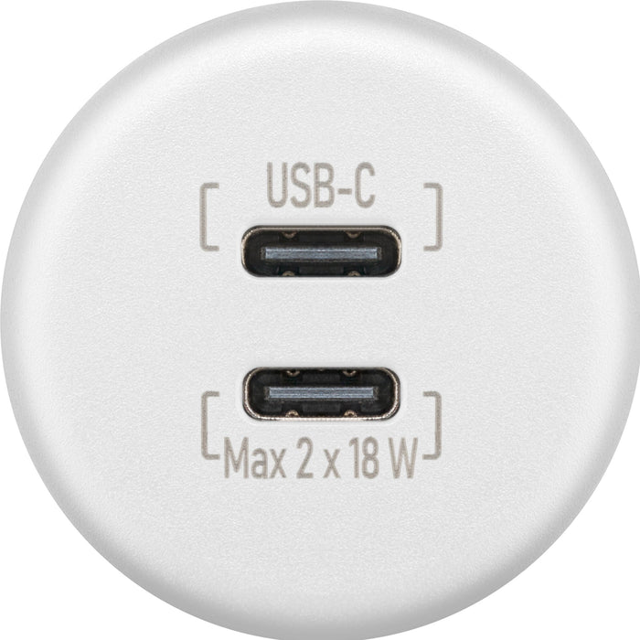 Dualer Einbaucharger USB-C 2 x 18 Watt  - Variante 2