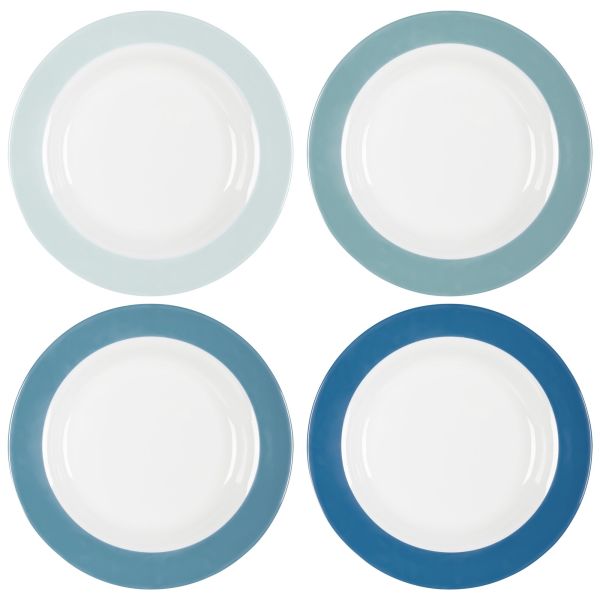 Suppenteller Colour Line  4-teilig, blau