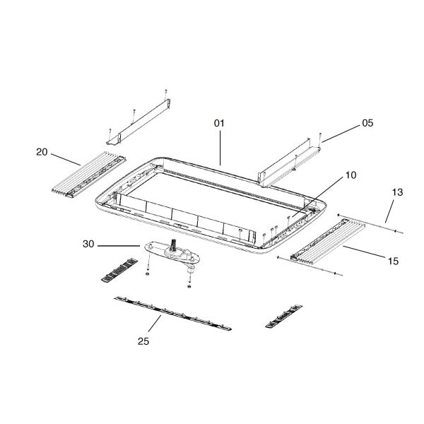 Innenrahmen komplett für Kurbelversion für Midi-Heki Kurbelversion