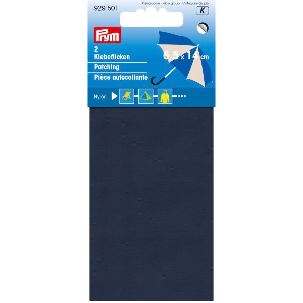 Nylon Flicken blau, selbstklebend