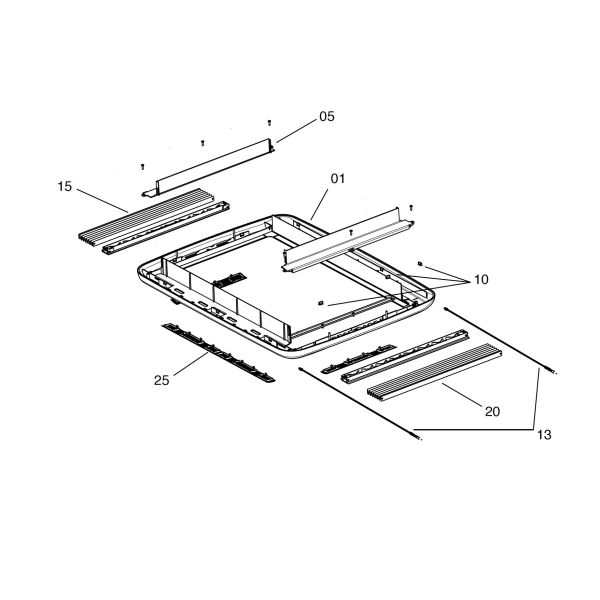 Innenrahmen komplett für Bügelversion für Midi-Heki Bügelversion