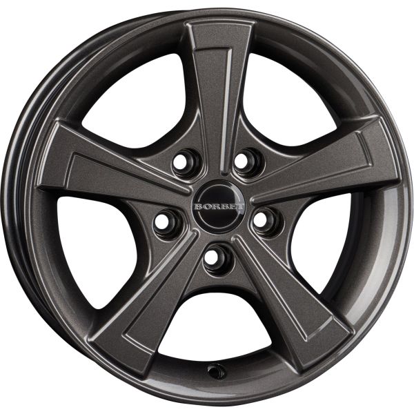 Aluminiumfelge Borbet CWT, mistral anthracite glossy, 15" für Anhänger