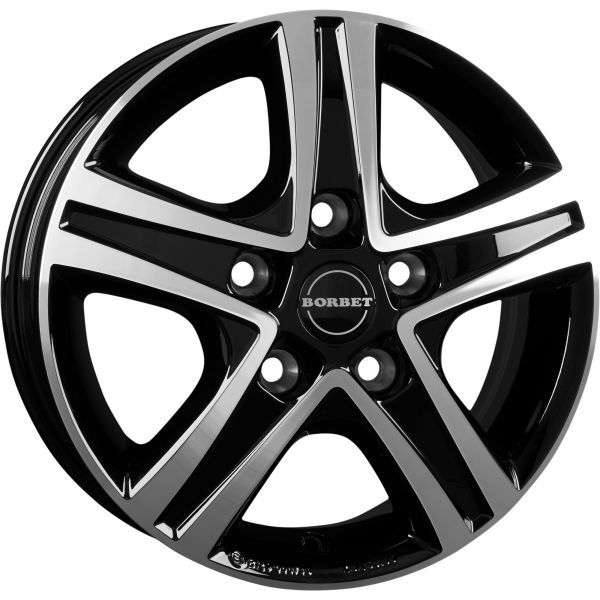 Aluminiumfelge Borbet CWD, black polished glossy, 16" für Fiat Ducato mit Light-Chassis ab Bj. 2006/07