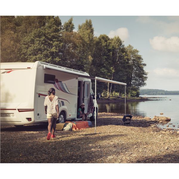 Markise Dometic PW 1100, 3 x 2,5 m, Gehäuse anthrazit, Tuch grau