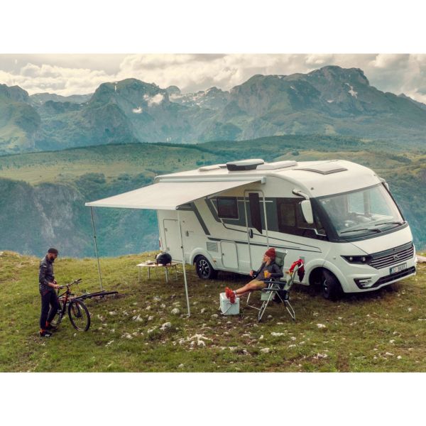 Markise Dometic PW 1500 mit Motor, 4 x 2,75 m, Gehäuse weiß, Tuch grau