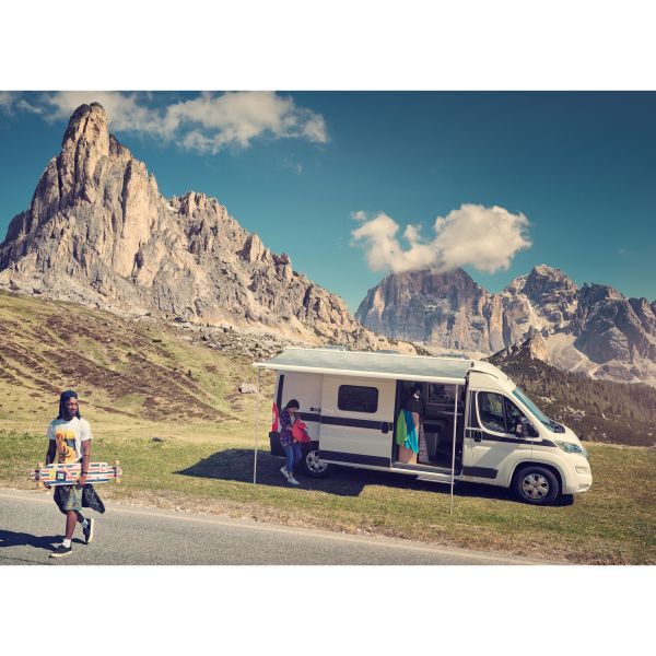 Markise Dometic PR 2000, 3,25 x 2,5 m, Gehäuse anthrazit, Tuch grau