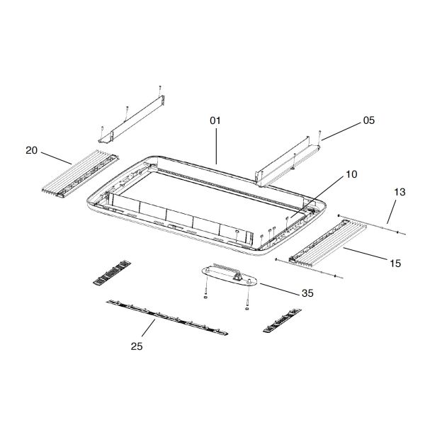 Innenrahmen komplett für Elektroantrieb für Midi-Heki Elektroversion