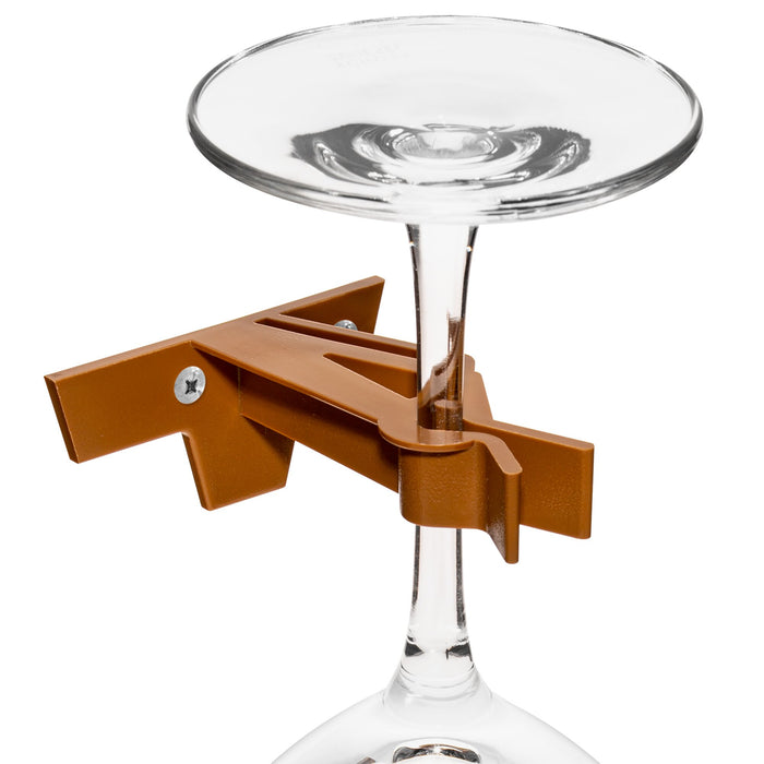 Mega-Klipp Einzelhalter Standard, 4er Set braun