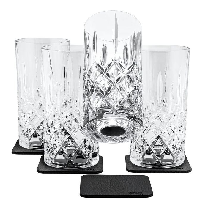 Magnet-Kristallgläser Longdrink Set 300 ml, 4er-Set