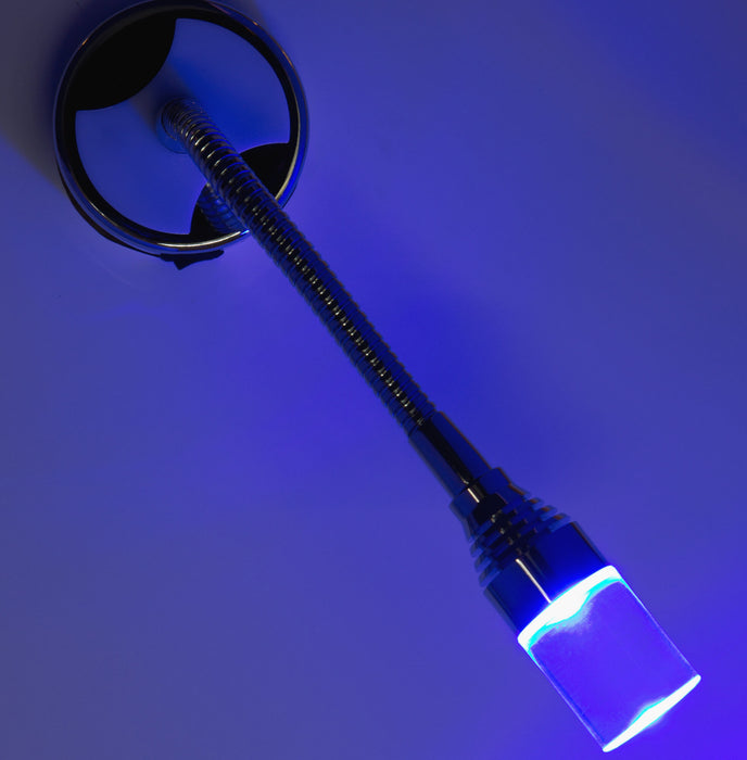 Leseleuchte Flexi 2 mit Nachtlicht chrom