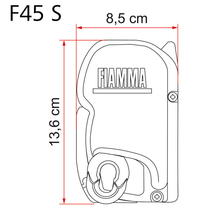 Markise Fiammastore F45 230 Titanium, Royal Grey