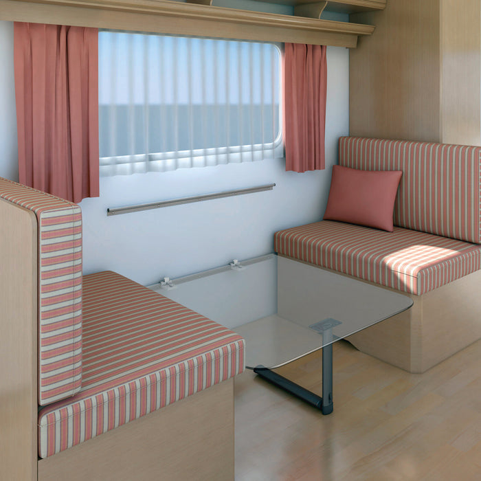 Tischgleitschienenset silbergrau