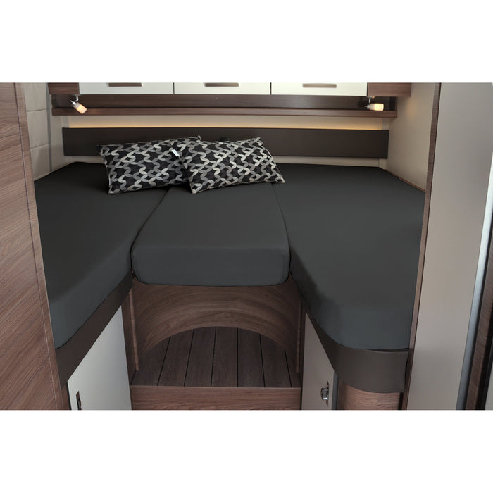 Spannbettlaken-Set 3-teilig für Heckbetten, titanium