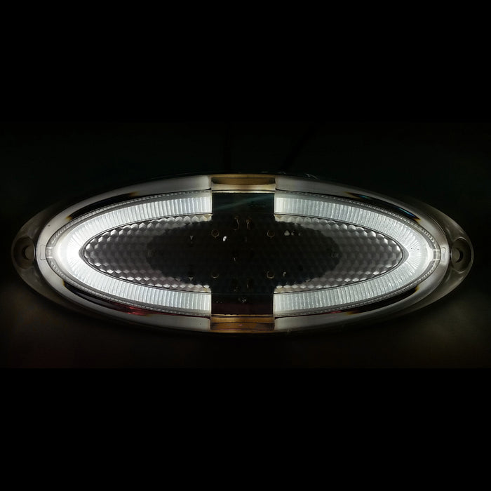 Markierungsleuchte oval weiß