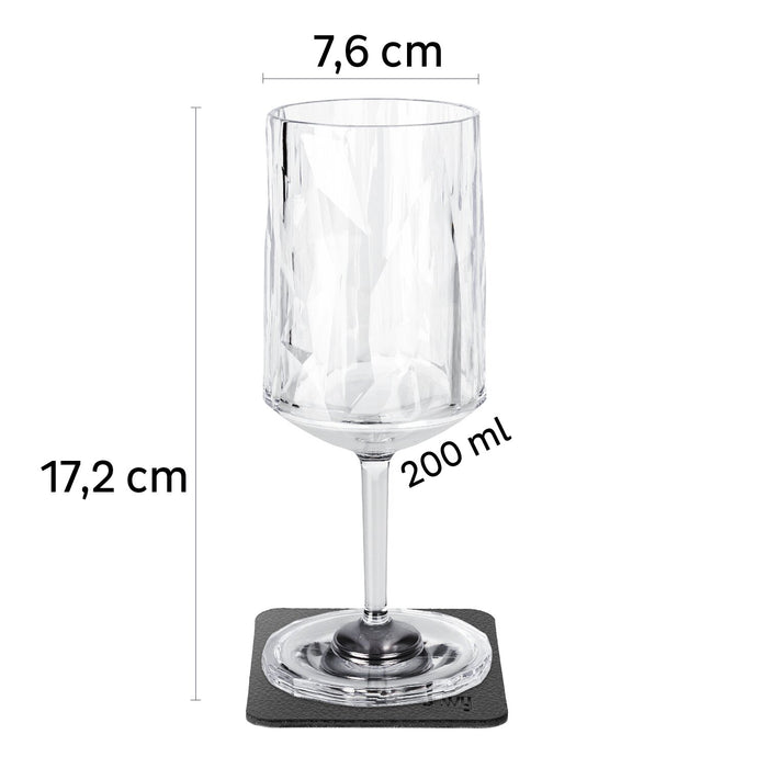 Magnet-Kunststoffgläser Weinglas 300 ml, 2er-Set