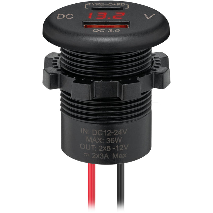 Power-USB-Steckdose 12/24 Volt, 18 Watt