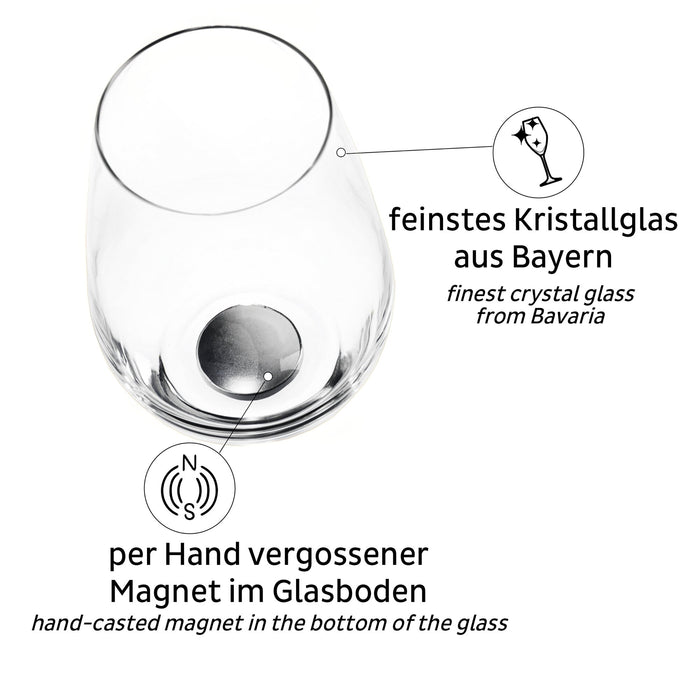 Magnet-Kristallgläser Longdrink 400 ml, 2er-Set