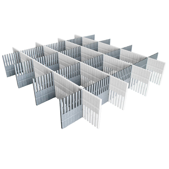 Stauleiste für Schubladen 8er-Set, hellgrau, dunkelgrau