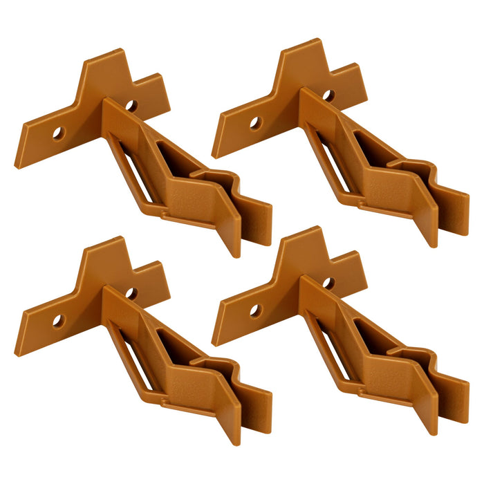 Mega-Klipp Rotwein Einzelhalter, 4er Set braun