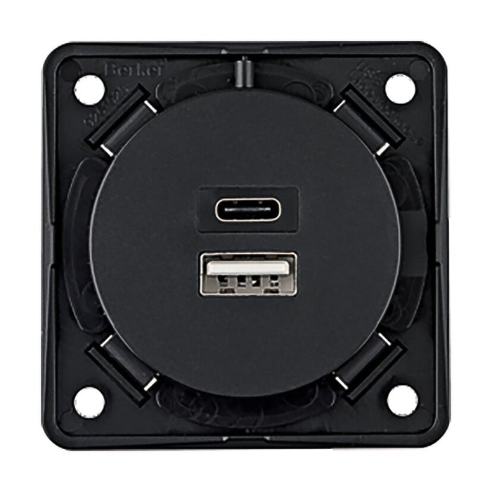 USB-Steckdose anthrazit, SB-verpackt