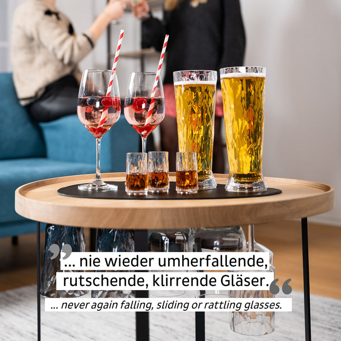 Metall-Nano-Gel-Platzset groß, schwarz