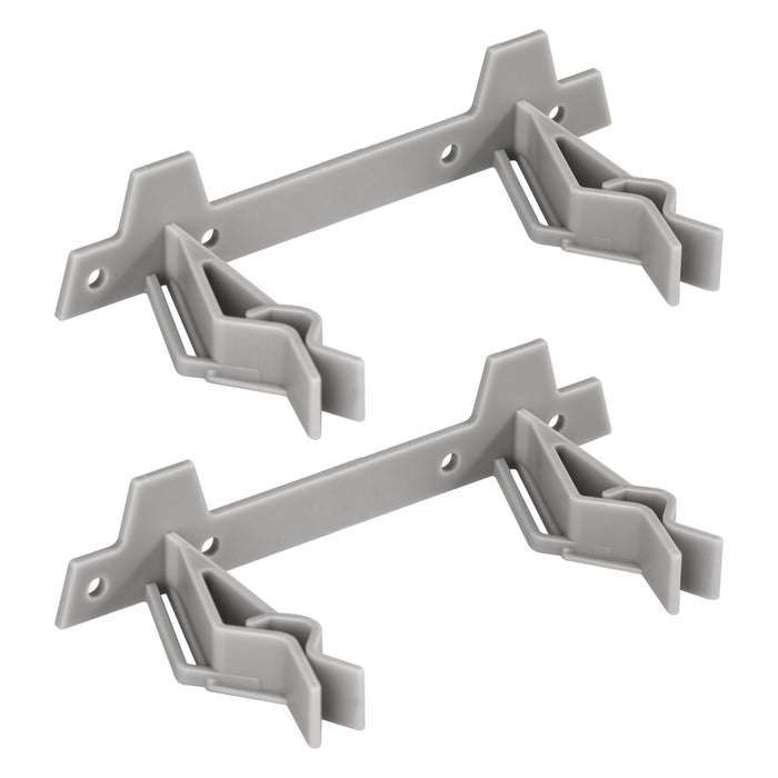 Mega-Klipp Doppelhalter Standard, 2er Set grau
