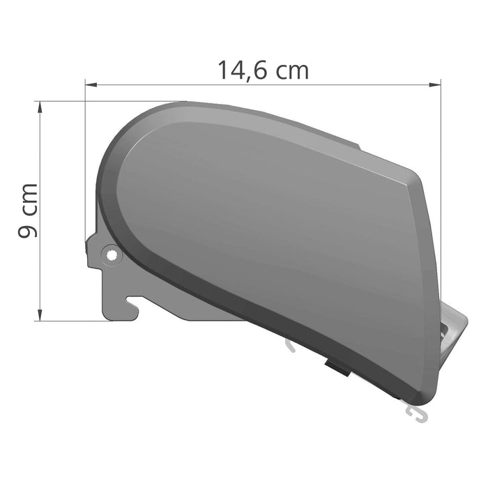 Markise TO 6300, 3,5 x 2,5 m, Gehäuse eloxiert, Saphir-Blau