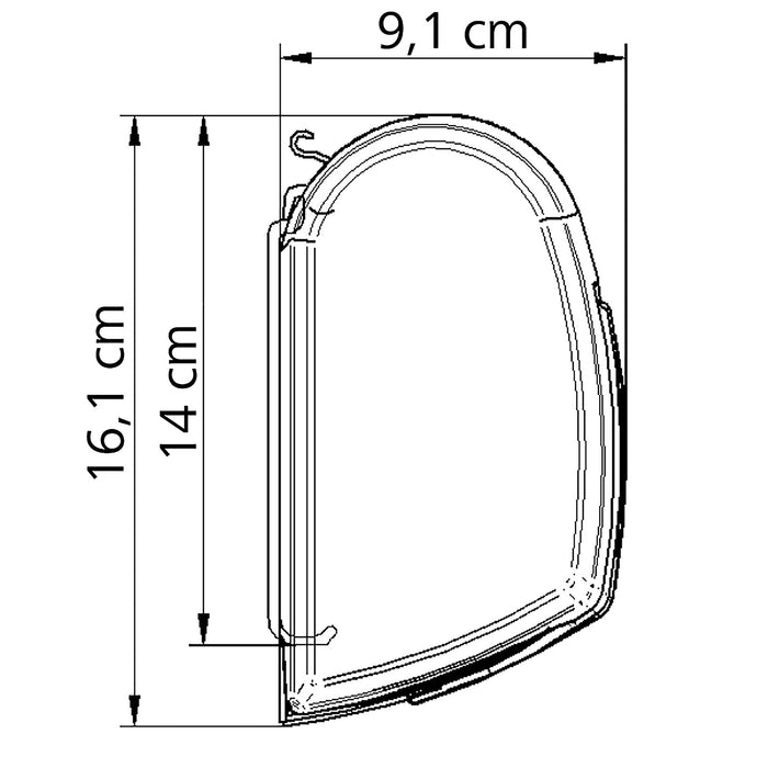 Markise TO 5200, 3,5 x 2,5 m, Gehäuse anthrazit, Mystic-Grau