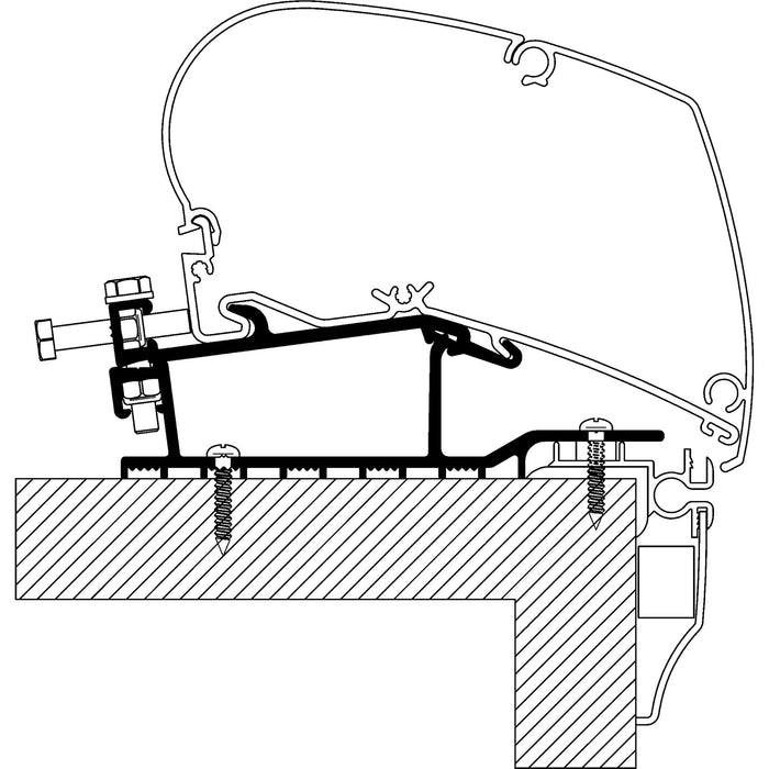 Roof Adapter für Hobby Wohnwagen Bj. 2009 - 2013 zu TO Serie 6 und 9