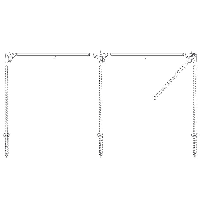 Zwischenrohr Windschutzgestänge 950 x 25 mm