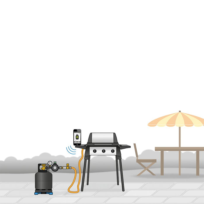 Grillregler PRO mit Manometer, Niederdruckregler