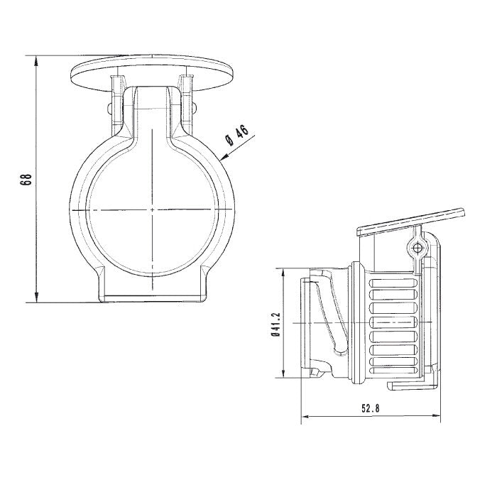 Super-Mini-Adapter DIN - ISO 1724 von 13 polig auf 7 polig