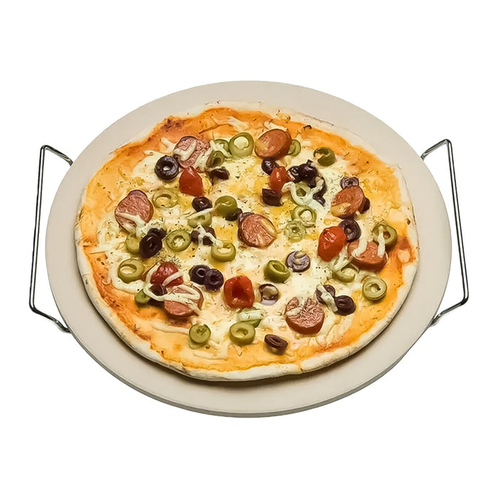 Pizzastein 33 mit Halter ø 33 cm