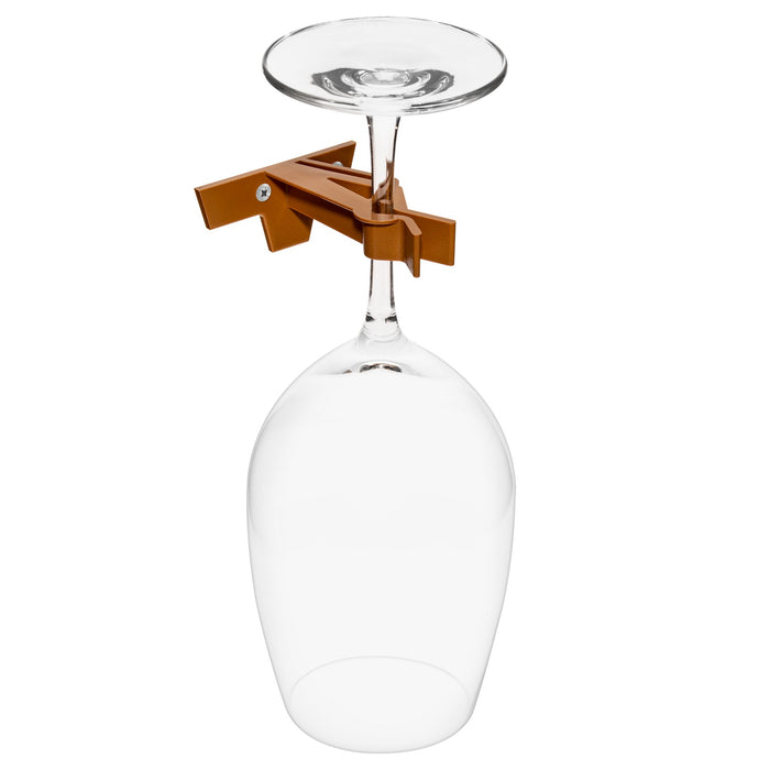 Mega-Klipp Einzelhalter Standard, 4er Set braun