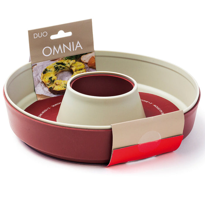Omnia Silikonform 2 Stück rot, beige