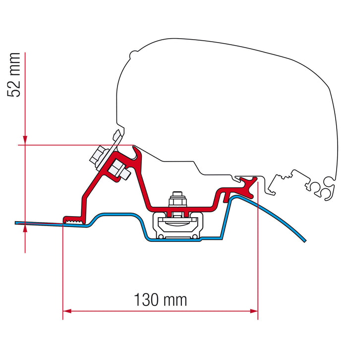 Kit Mercedes Sprinter mit Roof Rail, Adapter F65