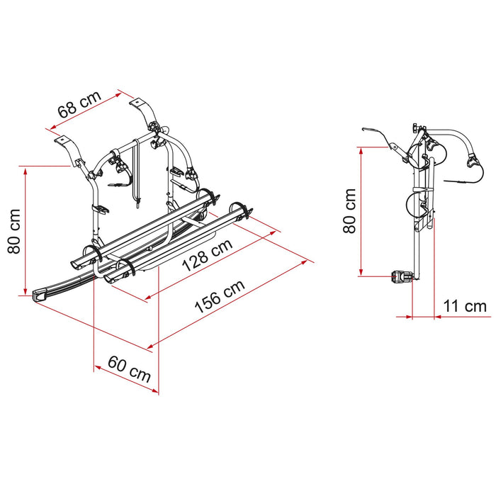 Fahrradträger Carry-Bike Ford Custom Nugget/Nugget Plus ab 2012 schwarz