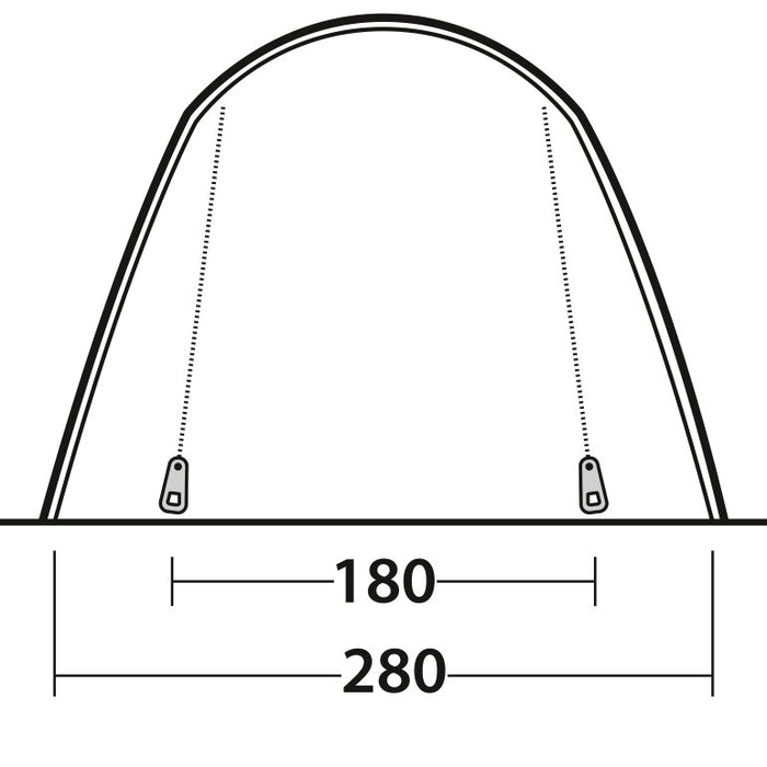 Busvorzelt Fairfields 290 x 210 x 290 cm