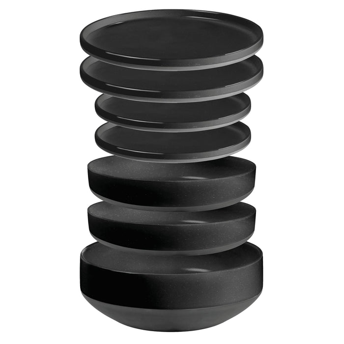 Geschirrset 6-in-1 Odette schwarz 7-teilig, schwarz