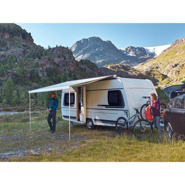 Markise TO 6300 mit Motor, 3,5 x 2,5 m, Gehäuse eloxiert, Mystic-Grau