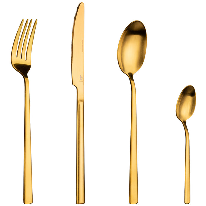 Besteckset Fairbanks gold, 4 Personen