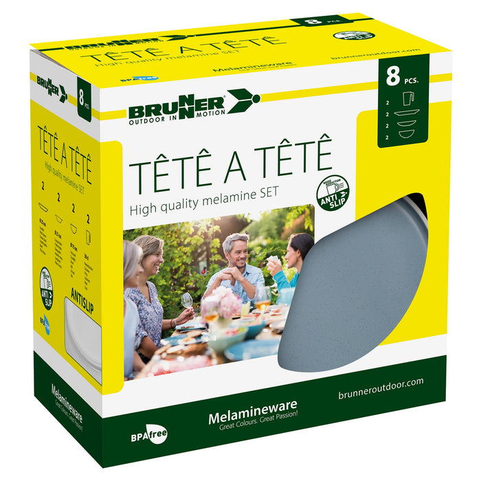 Geschirrset Tête-à-Tête Dolomit 8-tlg., blau