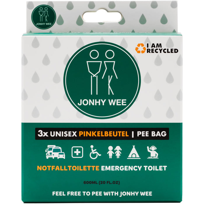 Jonhy Wee Unisex Pinkelbeutel 3 Stück